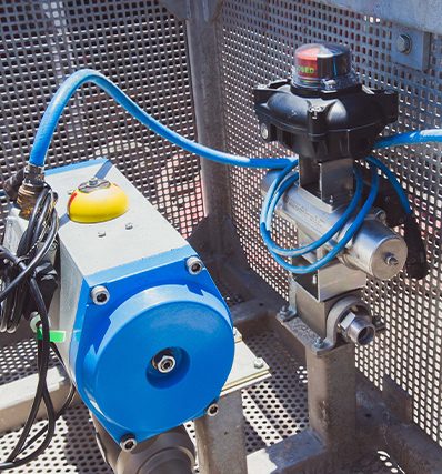 Technician operating downhole equipment