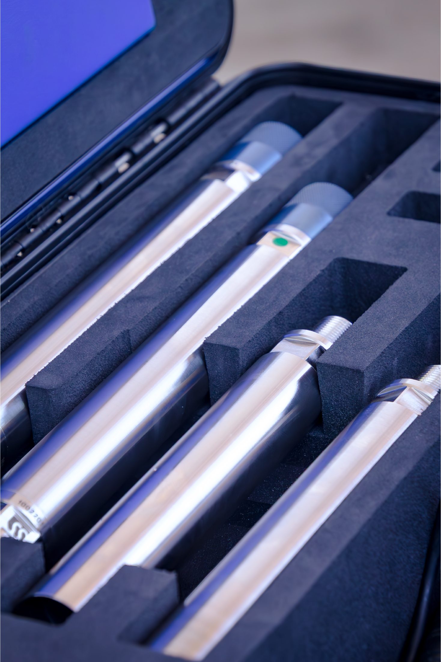 Downhole tools stored in a foam-lined case